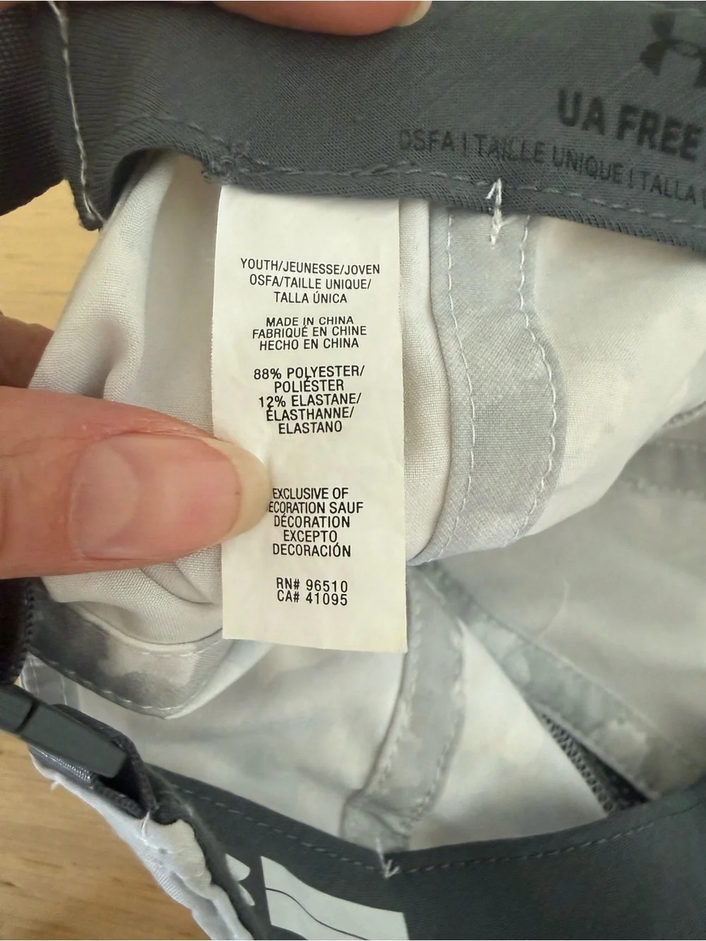 Under Armour Kids' Light Gray Camo Baseball Cap